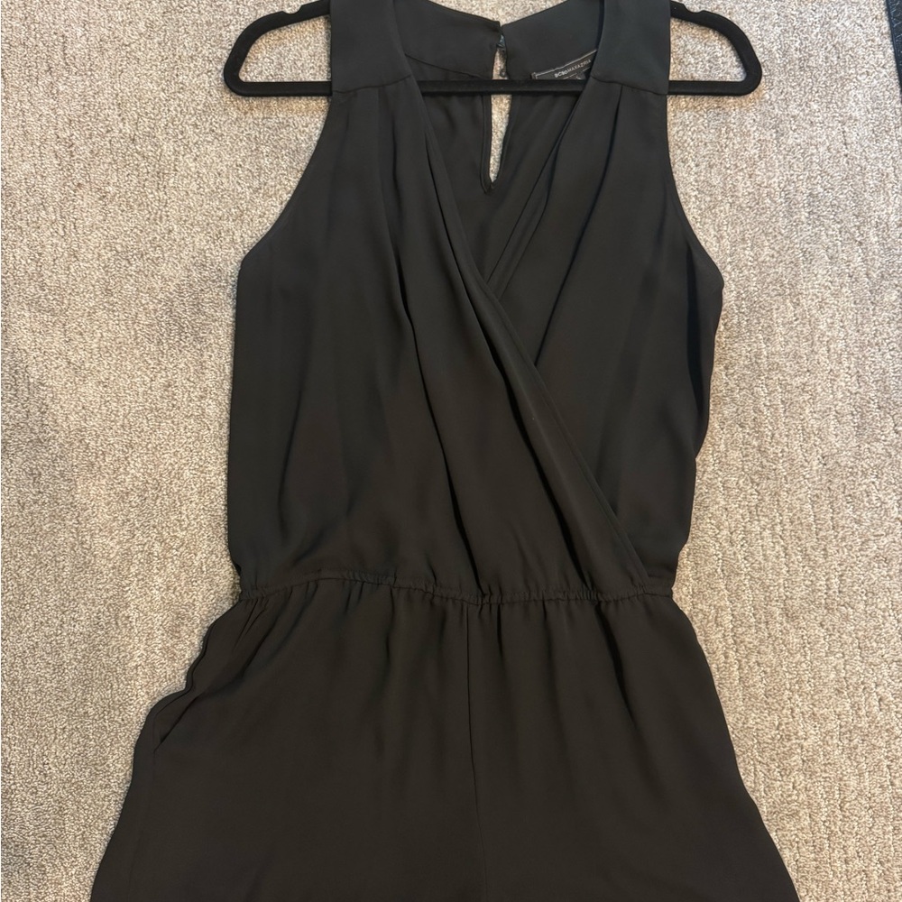 BCBGMaxAzria Black Sleeveless Jumpsuit